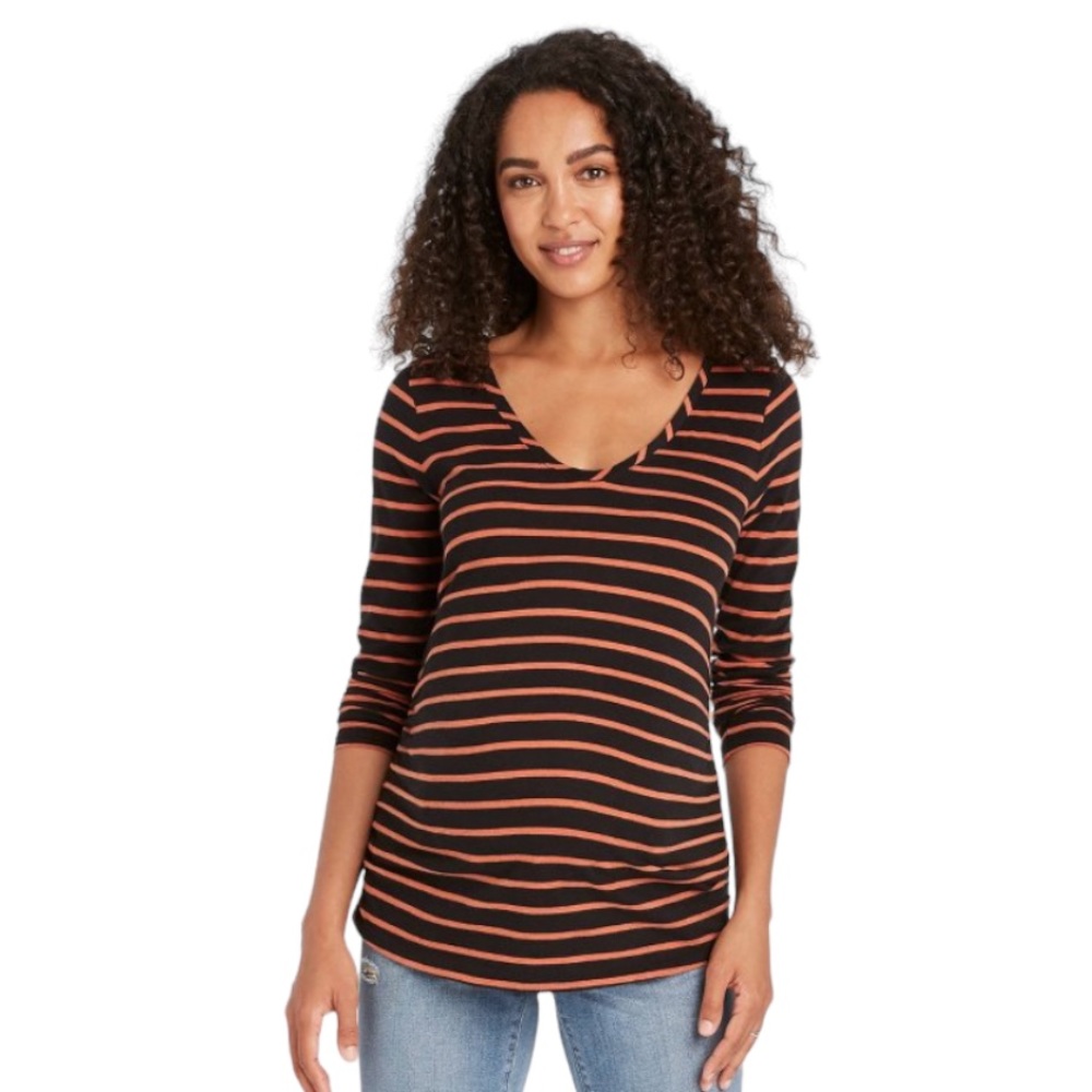 Isabel Maternity by Ingrid & Isabel Long Sleeve Shirred Side Maternity Top